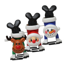 Christmas Wind Up Toys Set with Reindeer and Snowman, Battery Festive Figures for Holiday Fun