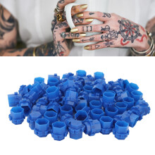 200X Dunkelblaue Bienenwaben-Form Tattoo-Ink-Becher für einfaches Pigmenthandling