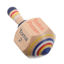 Wooden Spinning Mexican Handmade Toy with Smooth Balanced Spin and DIY Paintable Surface