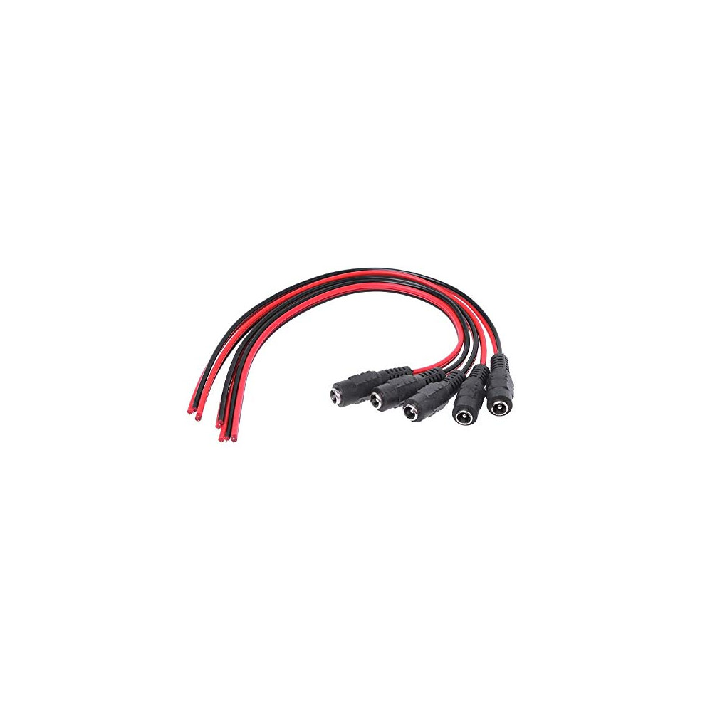 Dc Female Power Connector 5.5X2.1mm Pigtail Cable Pack Of 5 For Cctv 12V Reliable Connection 9455672942249