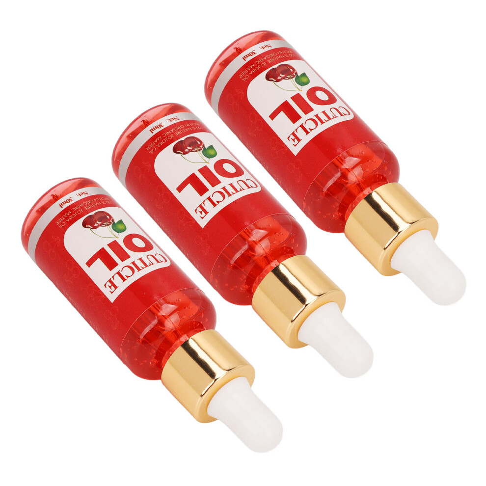 3pcs 30ml Cuticle Oil Set Portable Nail Nourishing Softener Exfoliator