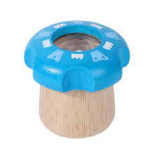 Wooden Kaleidoscope for Kids Montessori Educational Toy FlowerShaped HandPainted Blue Gift