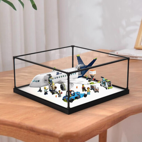Acrylic Display Case for  60367 Passenger Aircraft, Clear Dustproof Stackable Storage Box 1