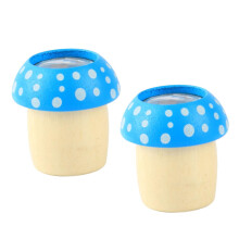 Wooden Mushroom Kaleidoscope Toy Set Colorful Pattern Rotation Educational Gift for Kids