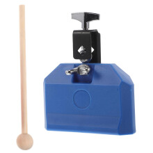 Plastic Cowbell Percussion Instrument with Wooden Mallet for Music Education and Classroom Use