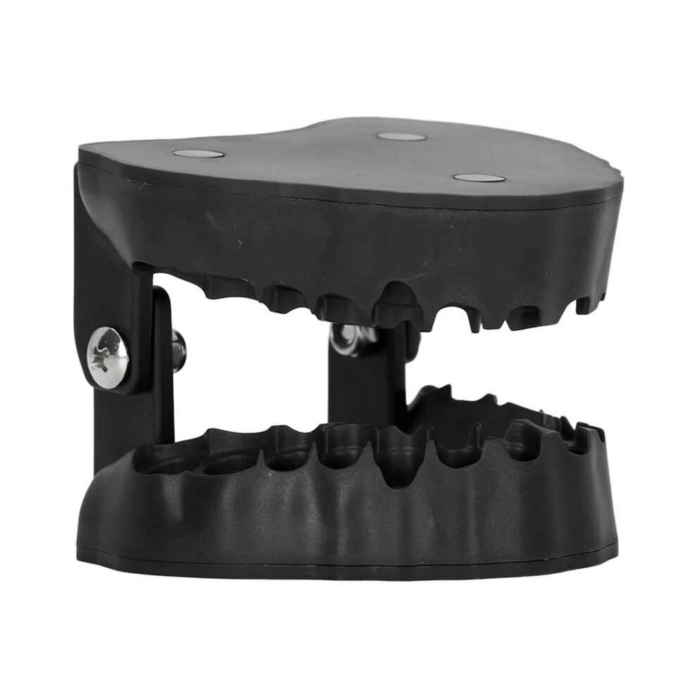 Portable Black ABS Denture Drill Bit Holder with 28 Bits and Magnet