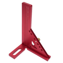 Mehrwinkel-Aluminium-Messlineal 0-180 Rot, 165 mm x 80 mm