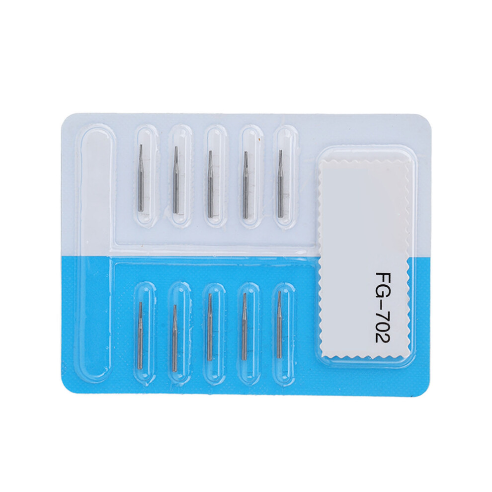 10Pcs Tungsten Steel Dental Bur Replacement For High Speed Handpiece 702 8721374570396