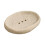 Creative Bathroom Soap Dish with Simple Tray-Beige Oval 1