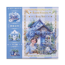 50 Sheets Retro Town Landscape Sticker-Charmings flowing