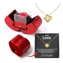 Valentine's Day Jewelry Gift Set with Eternal Flower-Gold 3