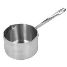 Edelstahl-Temperierschale 300 ml mit Doppel-Ausgüssen zum Schmelzen und Kochen