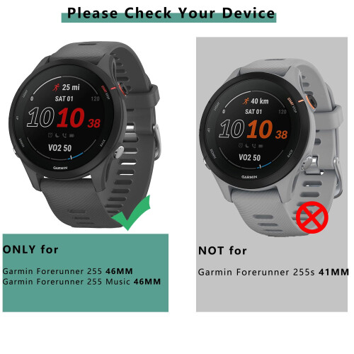 Case with 4 Tempered Glass Screen Protectors, Full Coverage Scratch Resistant Fit for Garmin Forerunner 255 46mm 1