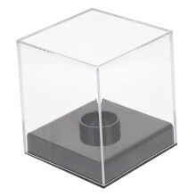 Clear Acrylic Baseball Display Case Cube 10cm Dustproof Protective Holder for Sports Memorabilia and Collectors
