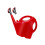 Light weight 9L Plastic Watering Can Ergonomic Handle for-Red 1