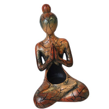 Chandelier de déesse du Yoga en résine, Sculpture en résine pour