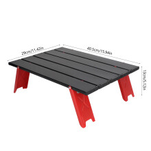 Outdoor Mini Tisch Aluminium klappbar rot