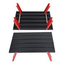 Kompakter Faltbarer Campingtisch Alu rot
