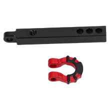 Hochleistungs-Stahllegierung RC-Anhängerkupplung Zughaken für 1/8 & 1/10 Crawler, rotes Schnallensystem