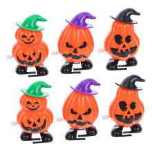 6PCS Halloween Wind Up Pumpkin Toys for Kids Party Favors Battery Play and Fun Decorations