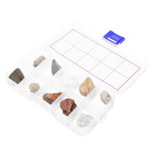Geology Kit Rock Specimens with Portable Storage Box Diverse Mineral Collection Educational Set