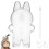 Clear Acrylic Display Case for 17cm Figures, Dustproof Protective Box with Silicone Lanyard 1