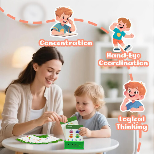 Logic Puzzle Flash Cards for Kids Ages 48, Interactive Brain Teaser Learning Game for Kindergarten 2