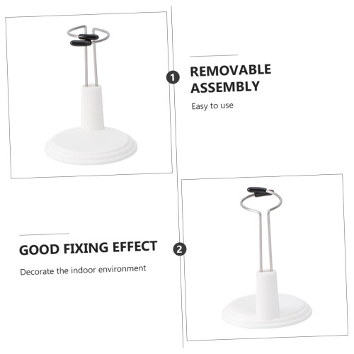 4Pcs Adjustable Doll Display Stand for Secure and Stable Figure Support, SpaceSaving White Rack 1