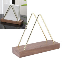 Kreativer Eisen- und Holzserviettenhalter, 16x5,5x13cm, für Zuhause und Hotelgebrauch