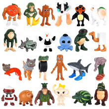 24 Piece Collectible Figurines Set, Funny Animal Toy Figures with Colorful Creative Designs for Desk Décor