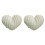 2 Stuks Decoratieve Nepbont Kussens Met Gestreept Hart-Wit 1