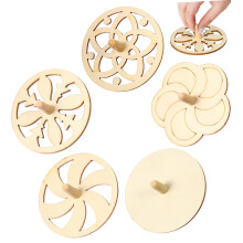 20 Pack Unfinished Wooden Spinning Tops for Kids DIY Painting Crafts and Motor Skills Training