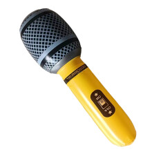 Inflatable Microphone for Party Decorations, Vibrant Yellow Blow Up Prop for Karaoke and Birthdays