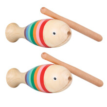 Wooden Percussion Instrument Rhythm Block with Clear Sound for Music Class and Birthday Party