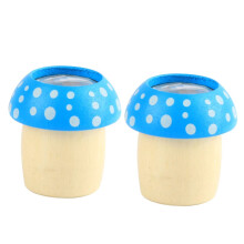 2PCS Wooden Mushroom Kaleidoscope for Kids Educational Science Toy with Colorful Visual Patterns