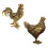 Statue de poulet en métal, Sculptures, centres de Table-poule 2