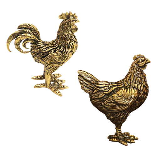Statue de poulet en métal, Sculptures, centres de Table-poule 1