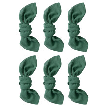 Elegant Cotton Table Napkin With Tassels Design-green overlay