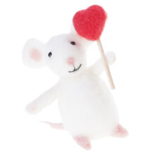 Mouse Shape Wool Fabric Poking Art Set Perfect For Home-F