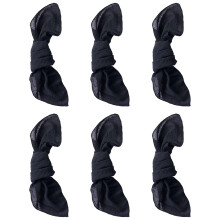 Elegant Square Cotton Cloth Napkins Table Towels-black overlay