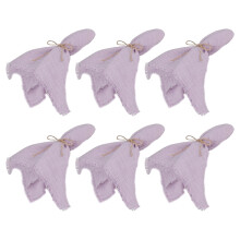 Elegant Cotton Table Napkin With Tassels-light purp tass