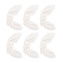 Stylish Square Cotton Napkins With Fringe Detail-white overlay