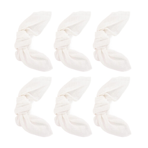 Serviettes carrées élégantes en coton pour-superposition blanche