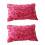 Set van 2 kortpolige stoffen hartsymbool-rozerood 30cm 1