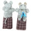 Jouet interactif de marionnette de lutte de chats de tissu pour 6