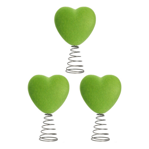 Easy Installation Patricks Day Flocking Heart Tree Toppers No-3