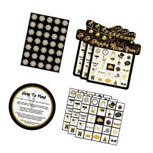 38Pcs Bingo Cards Set For New Year Party Game Includes Sticker