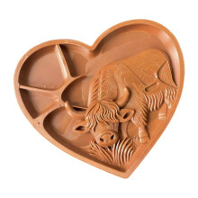 Party Platter With Lovely Animal Design Holds-Love Beef Plate