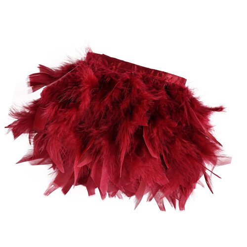 Frange de panache de dinde colorée 2M, idéale pour les-Rouge 2m