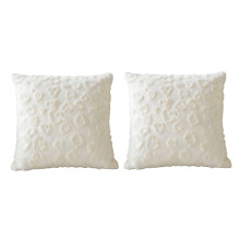 Oreillers en coton doux décorés de cœurs, 2-marron clair 45cm